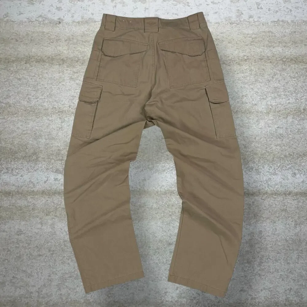 Vintage 90s Tru Spec Tactical Pants 34x34 Baggy Wide Leg Fit Tan Double Knees